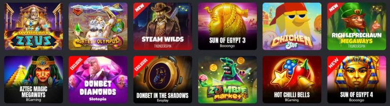 Donbet Casino jeux