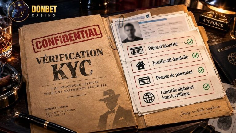 Donbet Casino vérification KYC